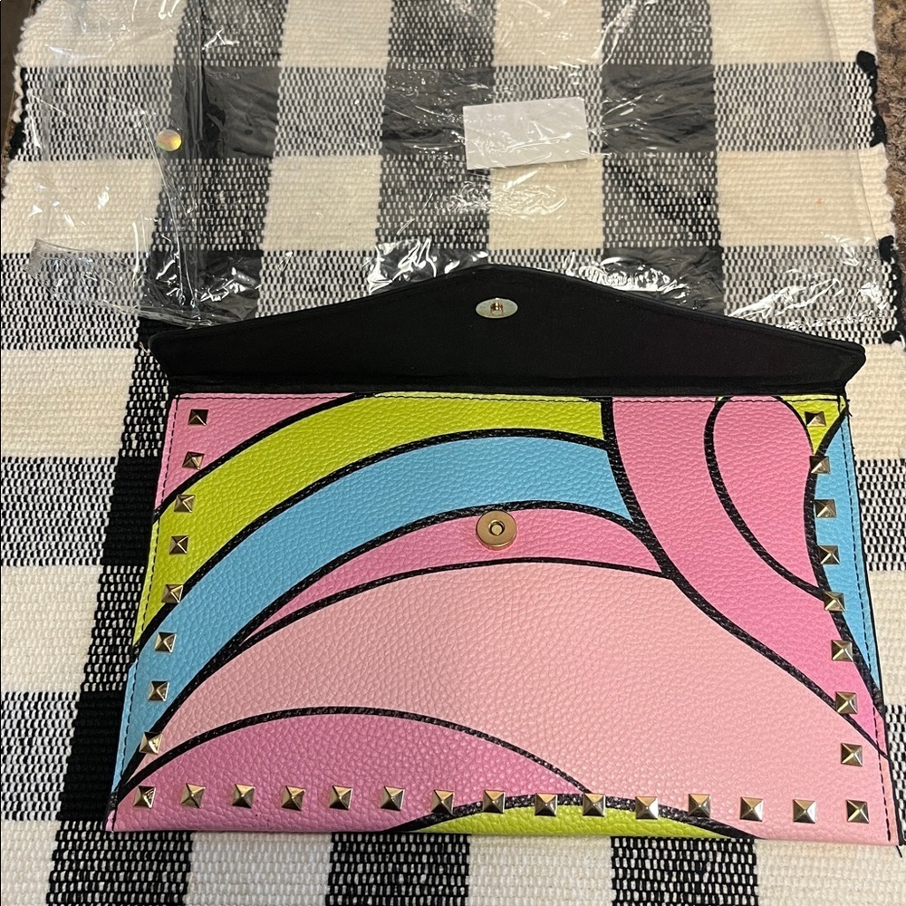Colorful Studded Envelope Clutch​​​